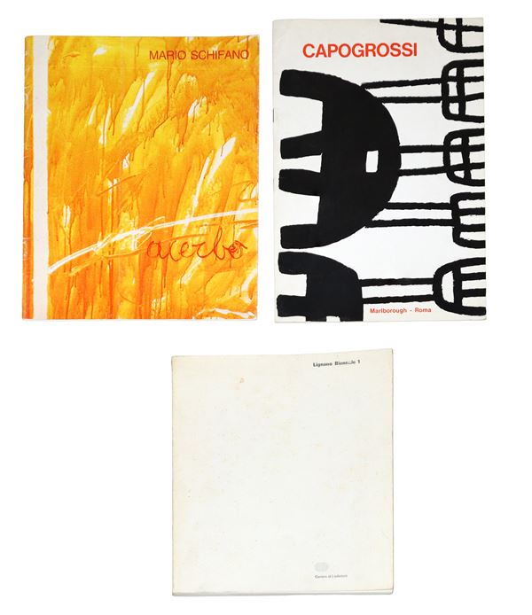 N. 3 Cataloghi d'Arte - Schifano; Capogrossi; Lignano Biennale 1
