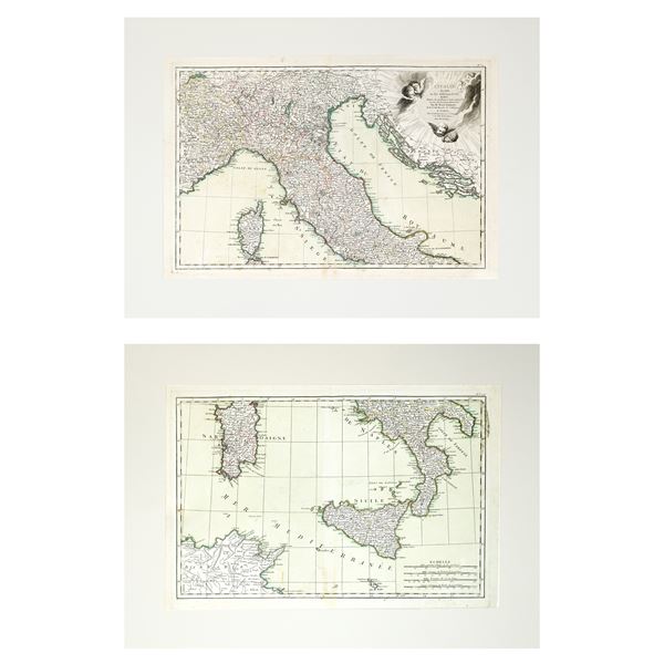 Two Part Map of Italy (Nord-Sud)