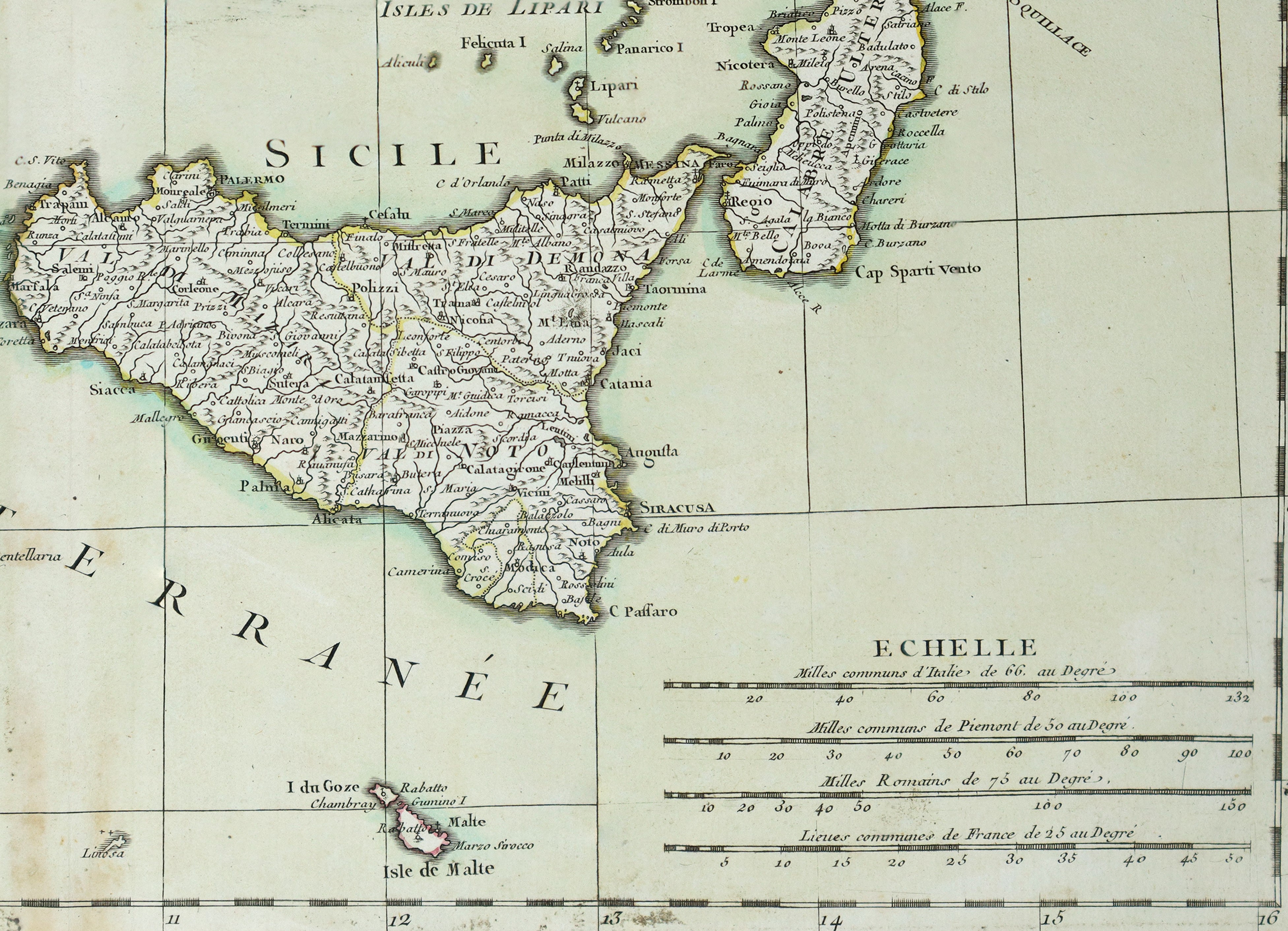 Rizzi Zannon i, Mappa d’Italia in due fogli (Nord-Sud), XVIII secolo (1782)