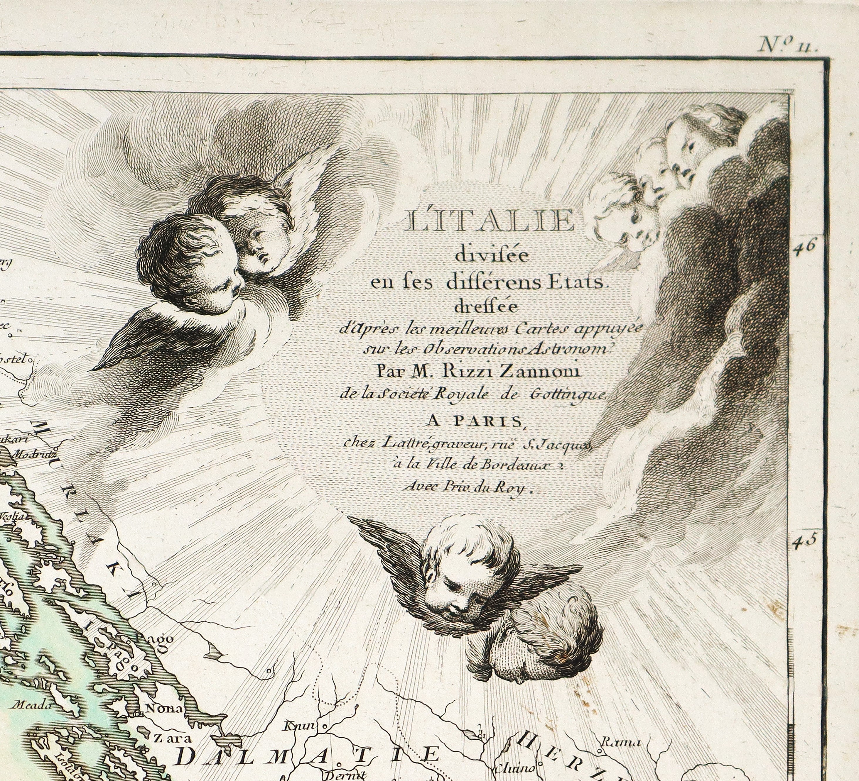 Rizzi Zannon i, Mappa d’Italia in due fogli (Nord-Sud), XVIII secolo (1782)