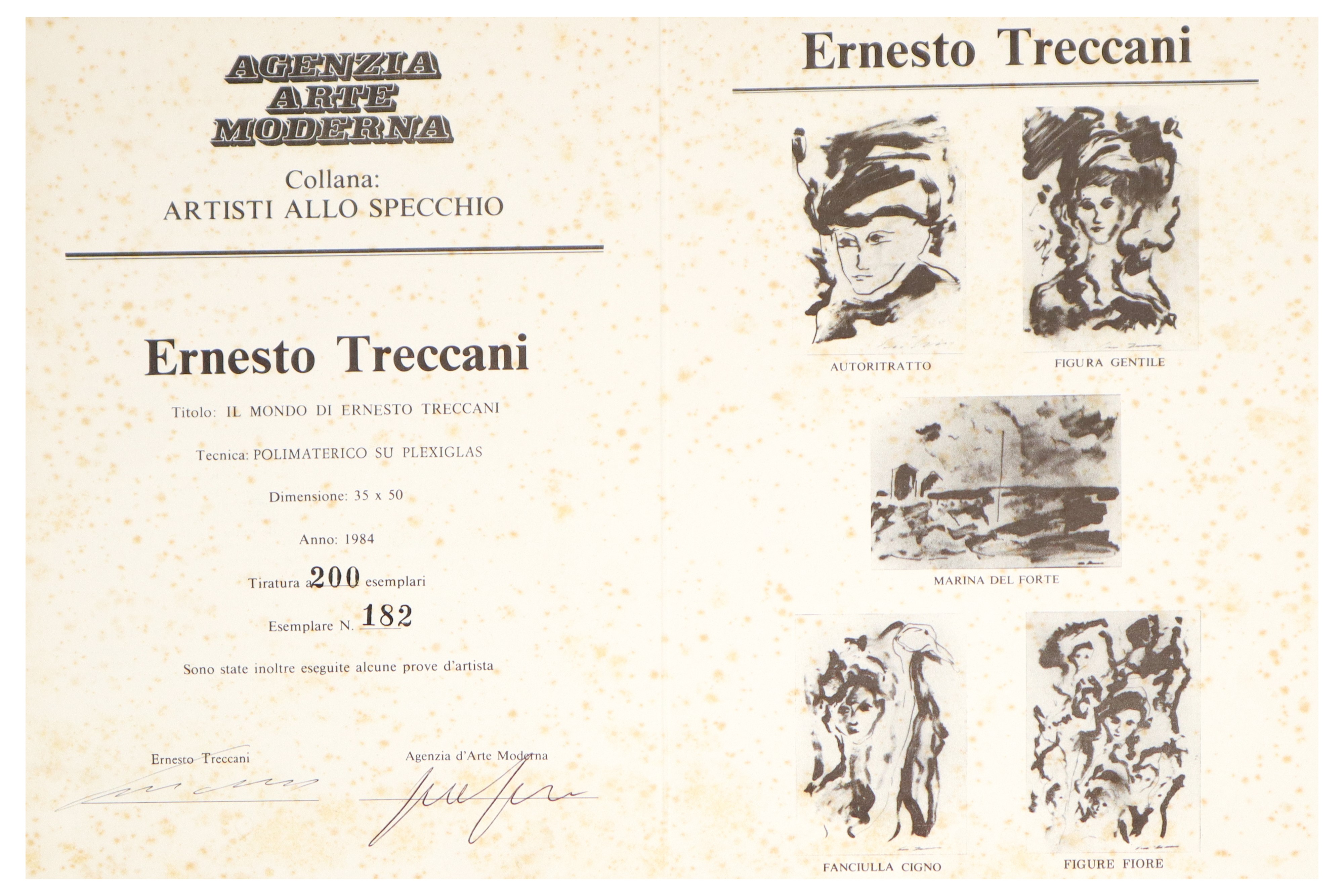 Ernesto Treccani - Autoritratto (polimaterico su plexiglas)