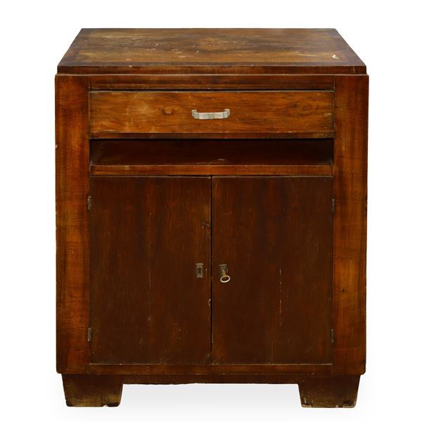 Bedside table with low door and drawer
