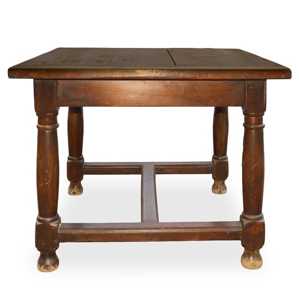 Small square wooden table