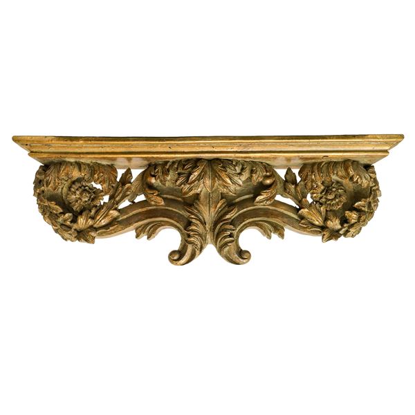Mensola in legno dorata