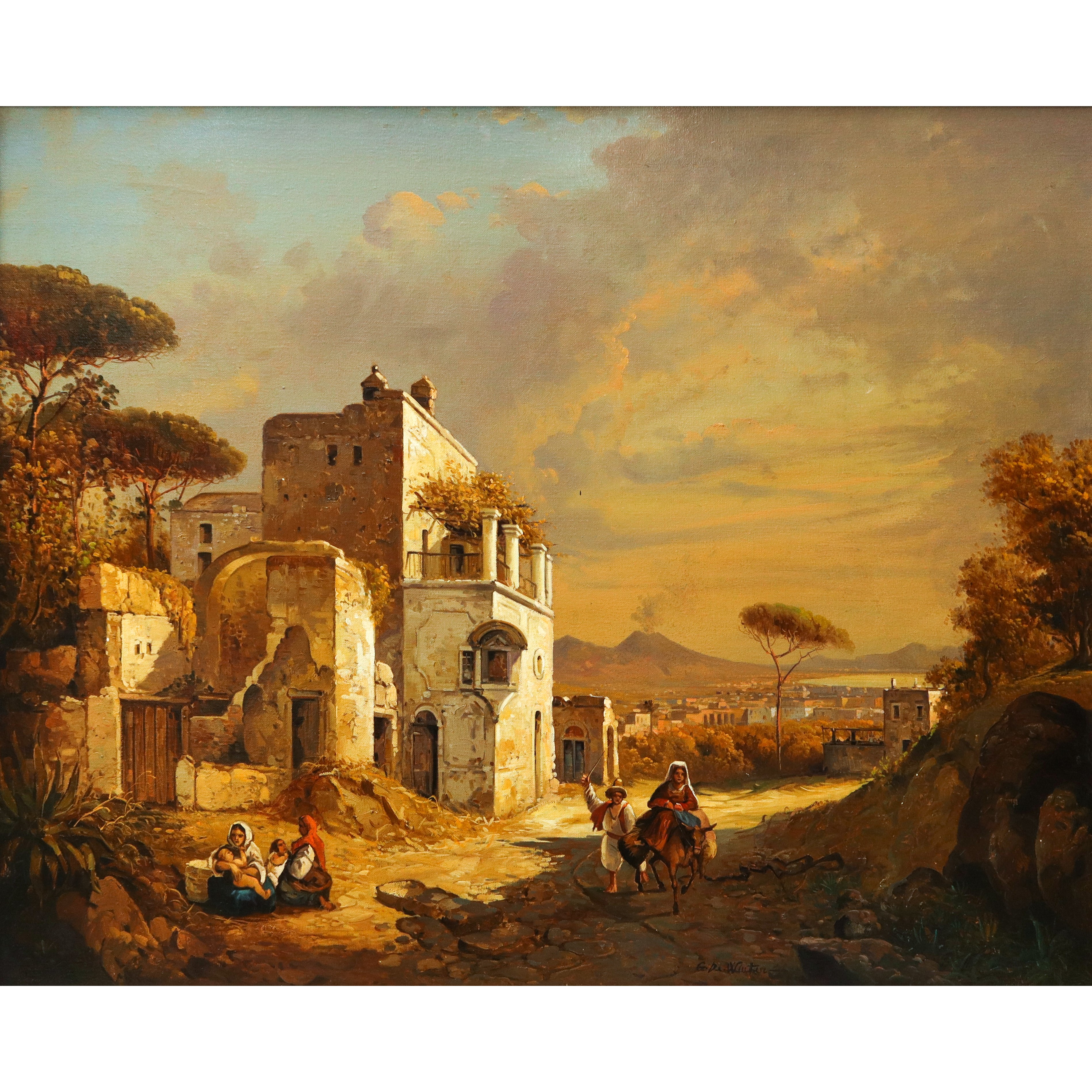 Giuseppe De Winter - Paesaggio con Personaggi