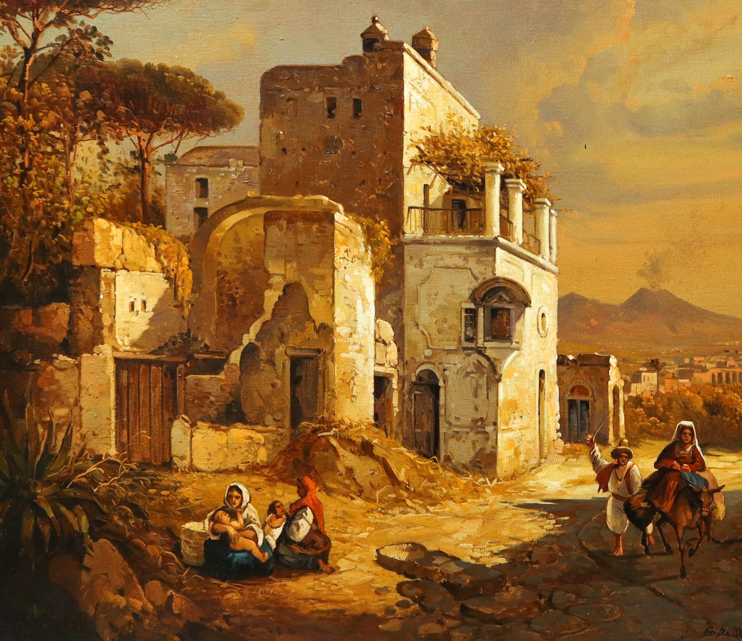 Giuseppe De Winter - Paesaggio con Personaggi