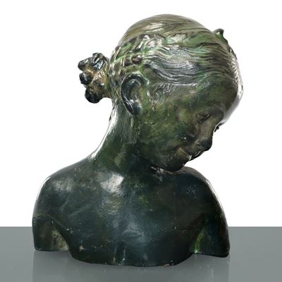 Scultura in Cotto Raffigurante Fanciulla