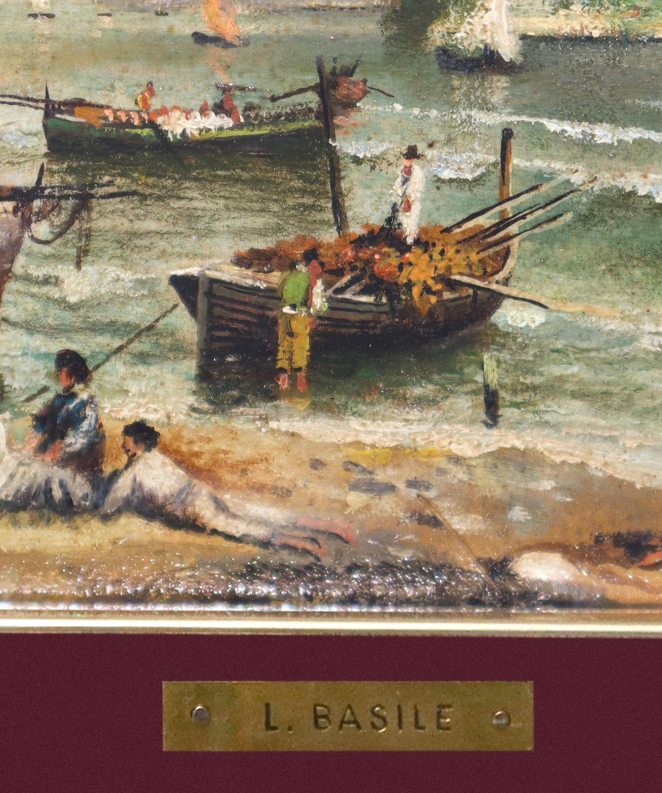 L. Basile, Marina con barche