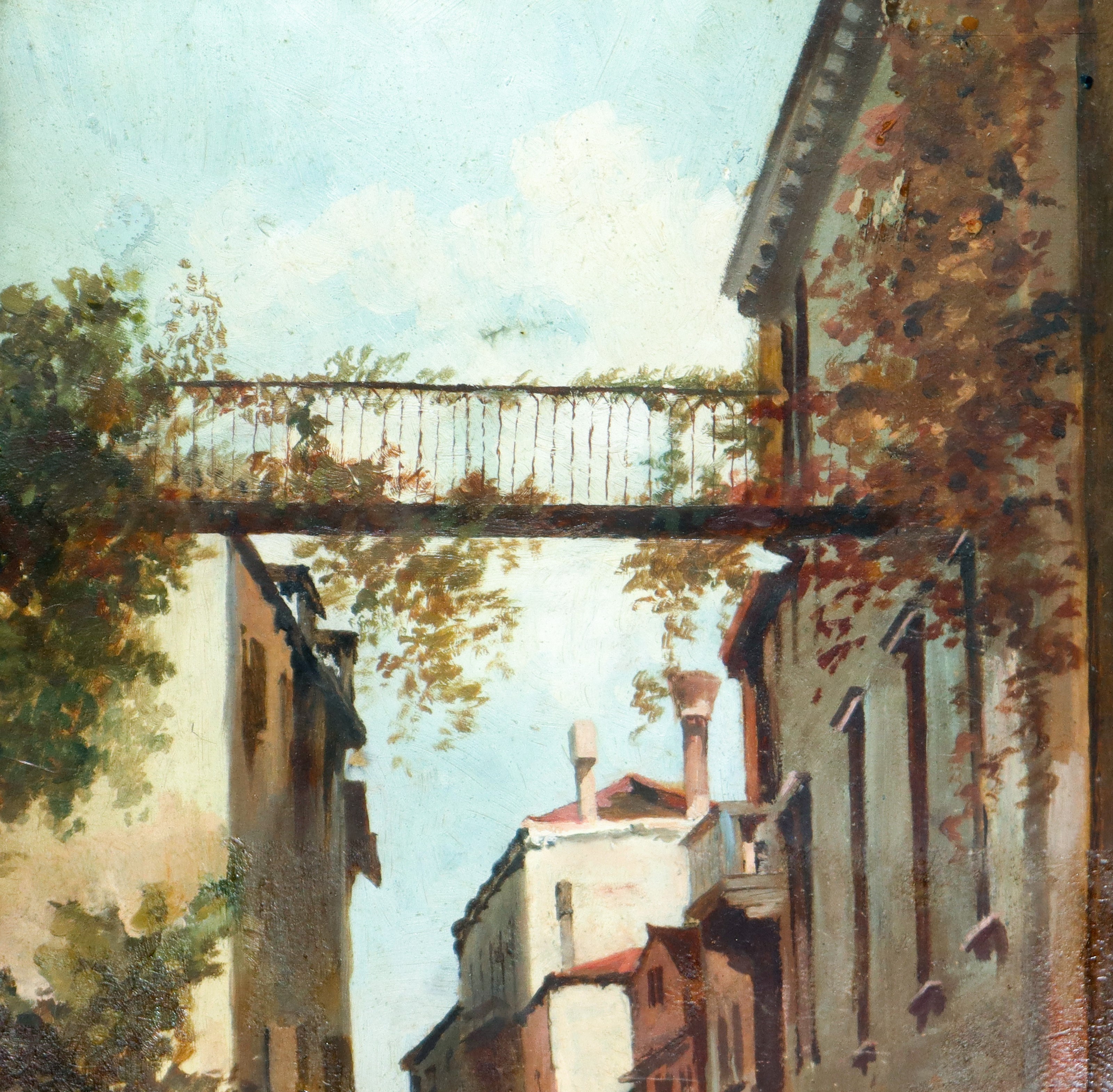 Canale di Venezia, olio su cartone