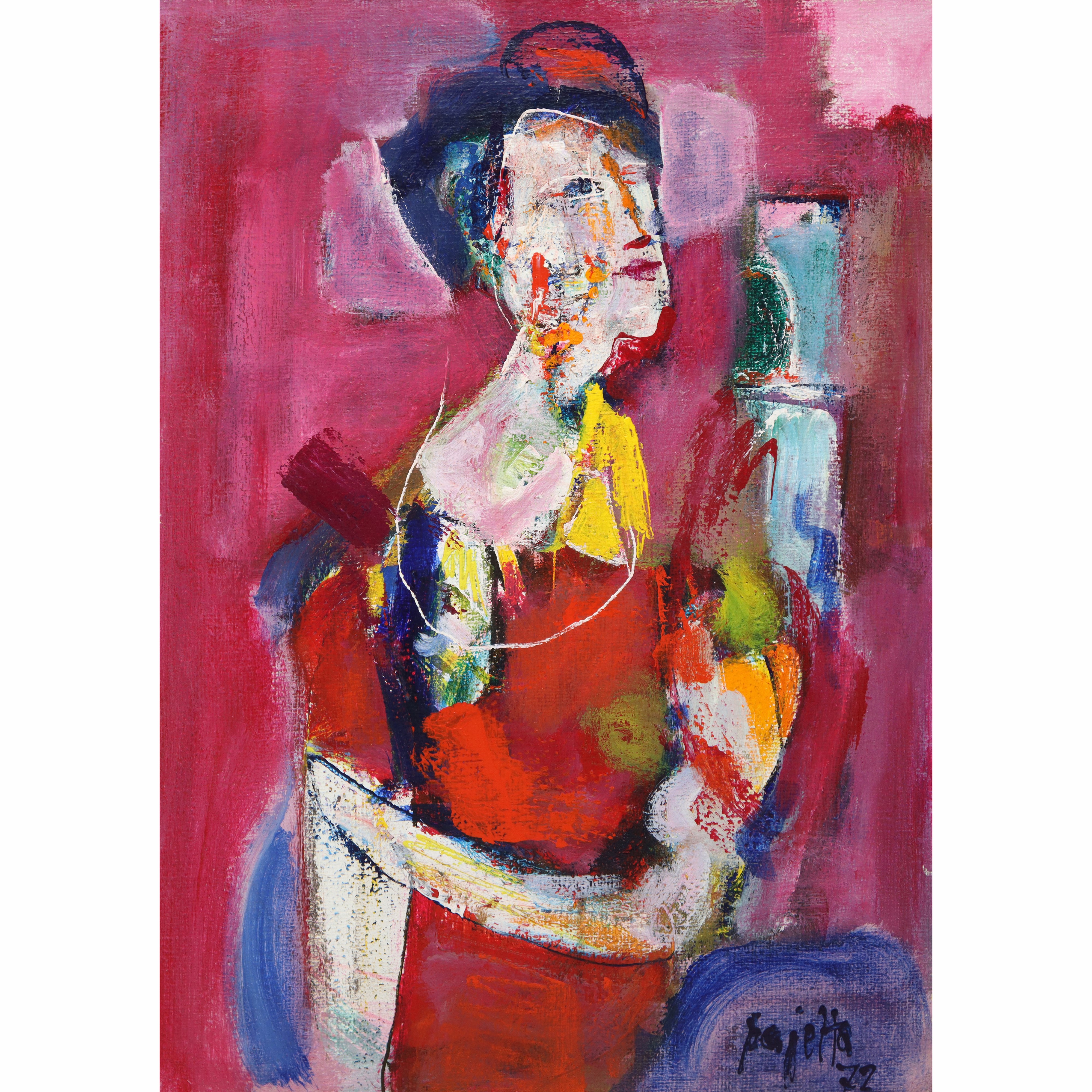 Guido Pajetta - Donna in rosso
