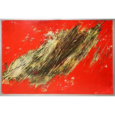 Il canneto, olio su tela