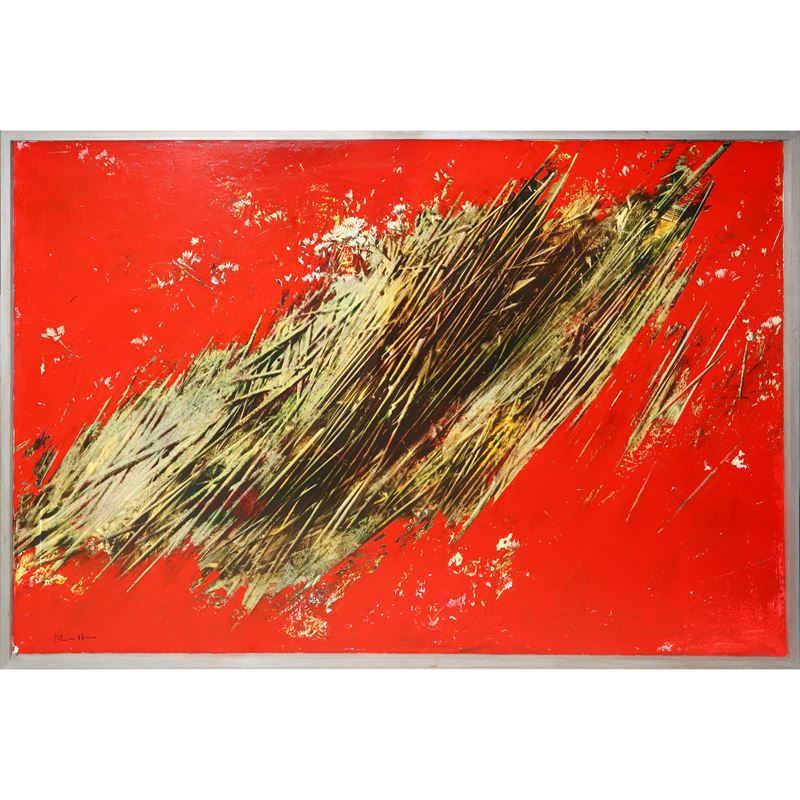 Antonio Pedretti - Il canneto, olio su tela