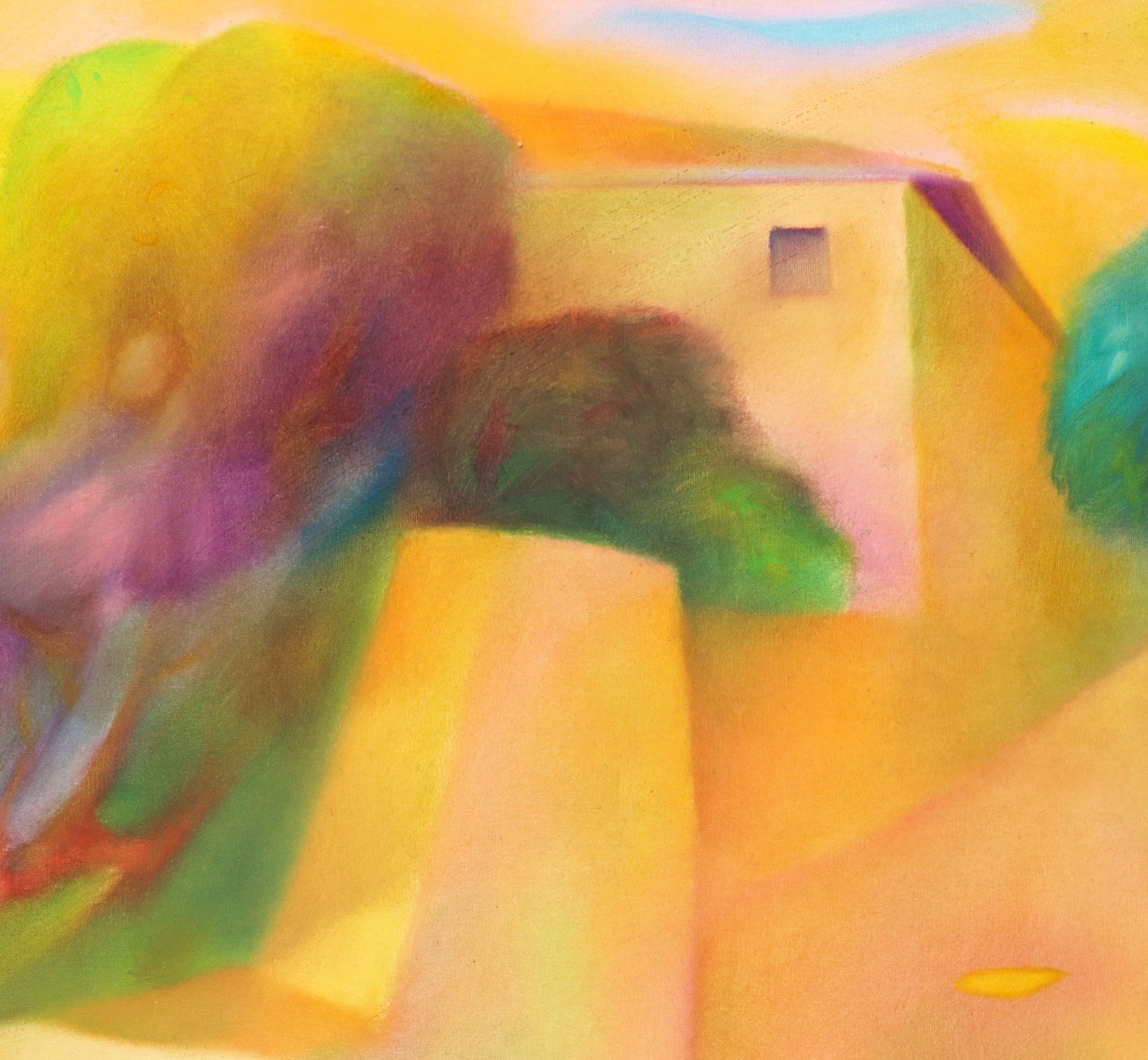 Enrico Bandelli - Strada con Case e Alberi