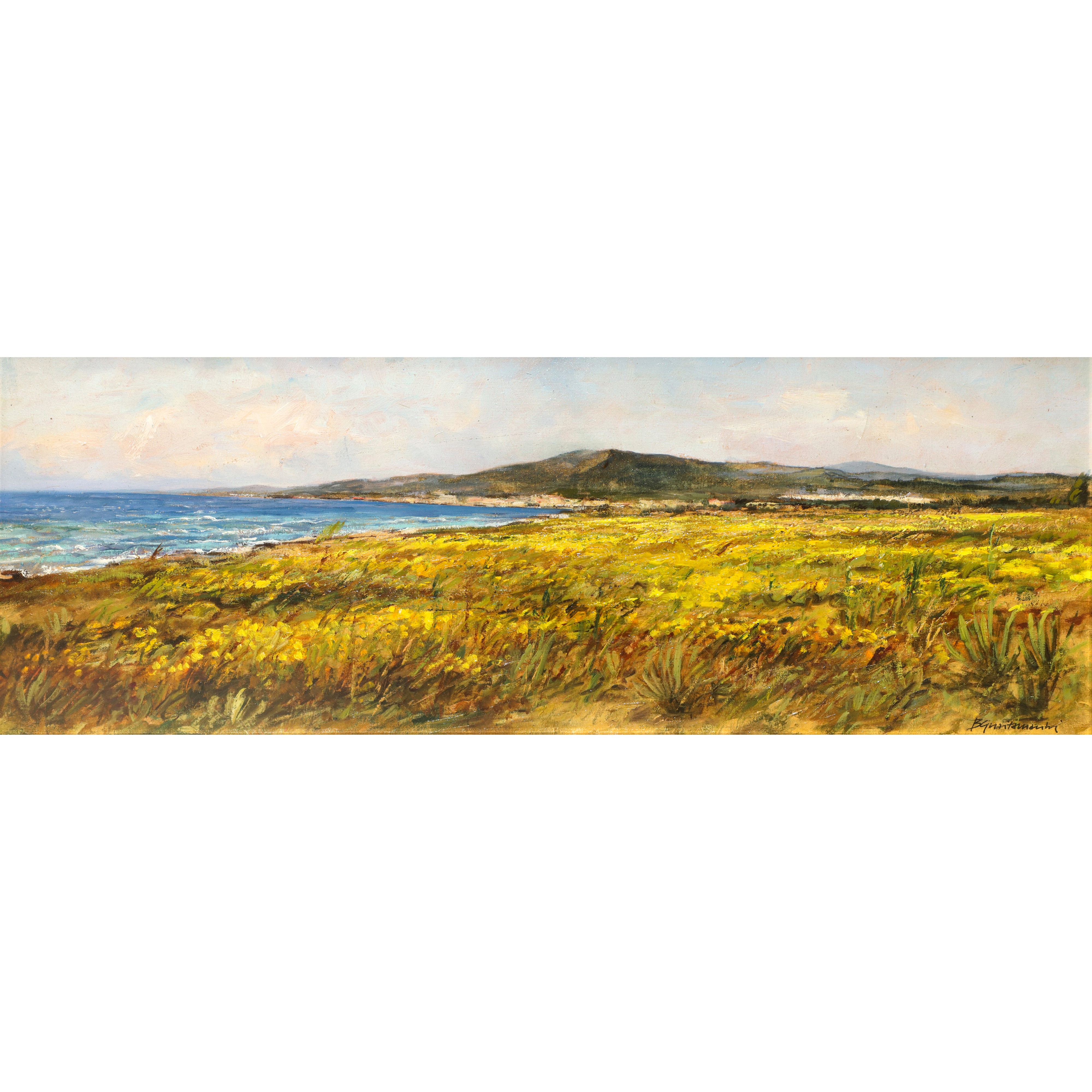 Bruno Guaitamacchi - Paesaggio con Marina a Fontane Bianche Siracusa