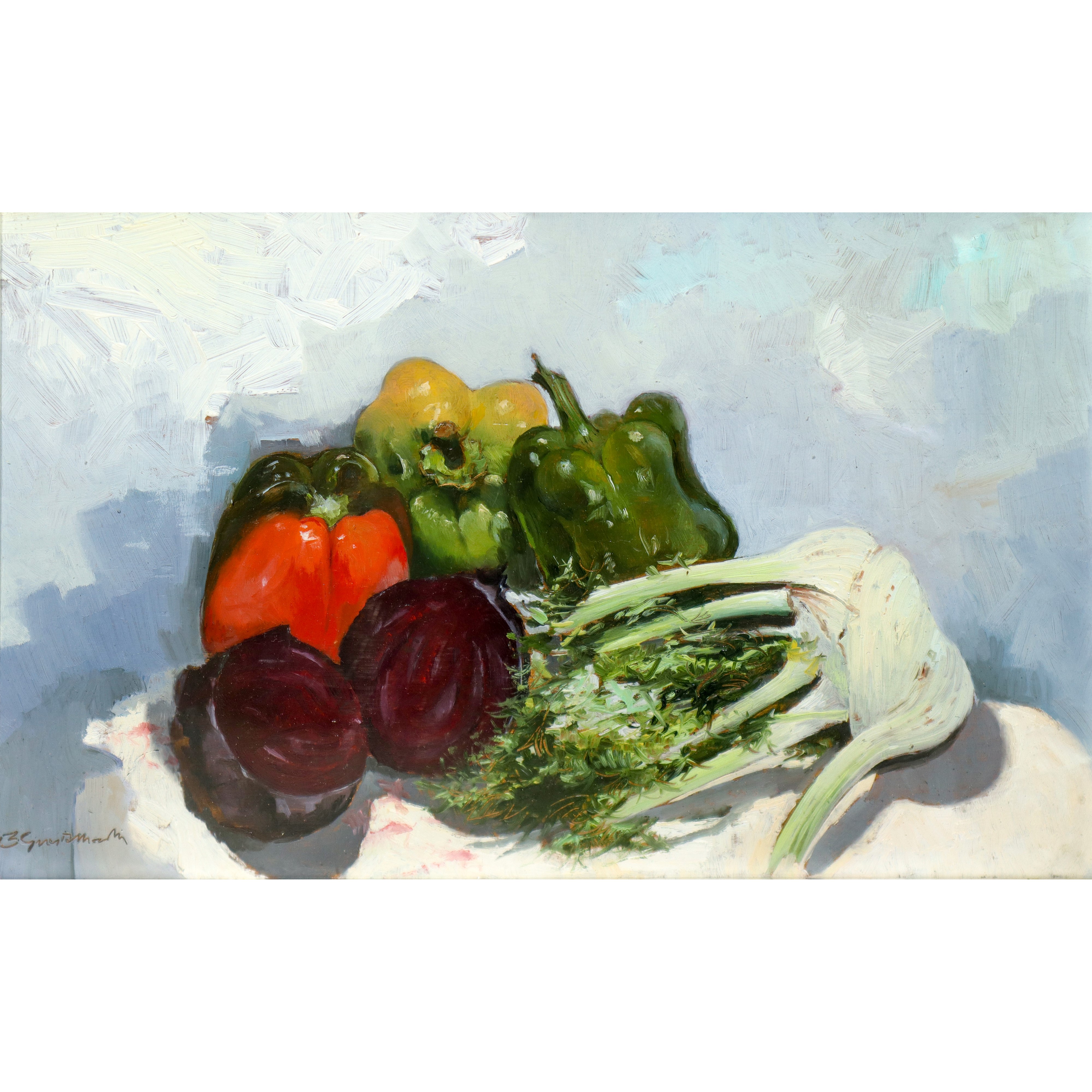 Bruno Guaitamacchi - Composizione, olio su tavola