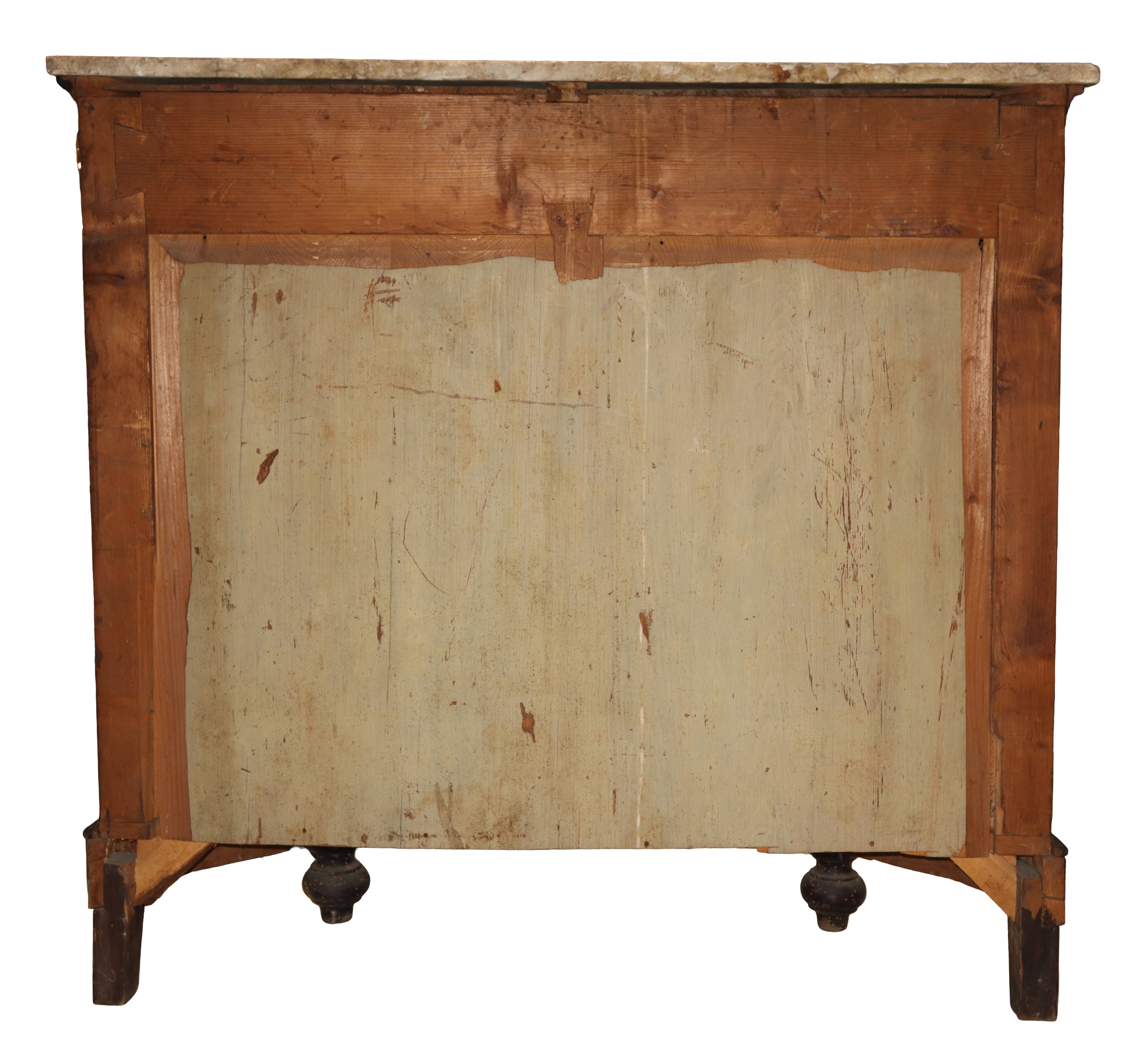 Credenza Bassa con Sportello Centrale e Marmo al Piano