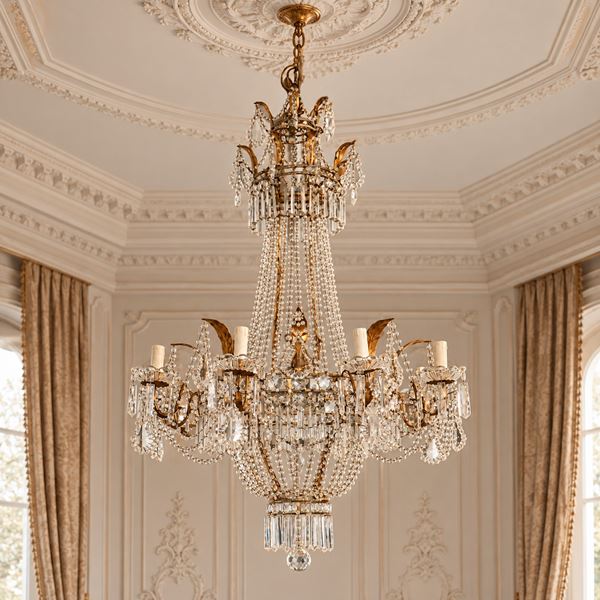 Chandelier with sparklers