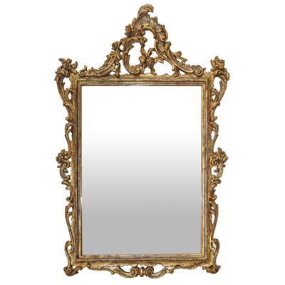 Specchiera in legno dorato, h 107 x 70 cm