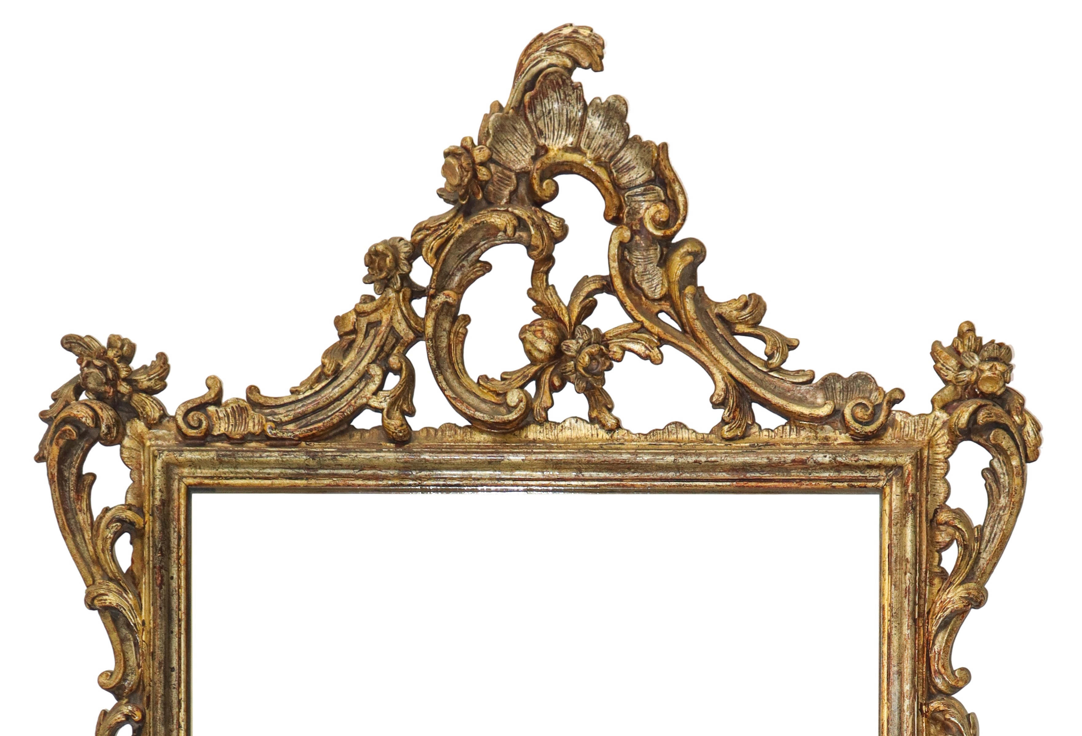 Specchiera in legno dorato, h 107 x 70 cm