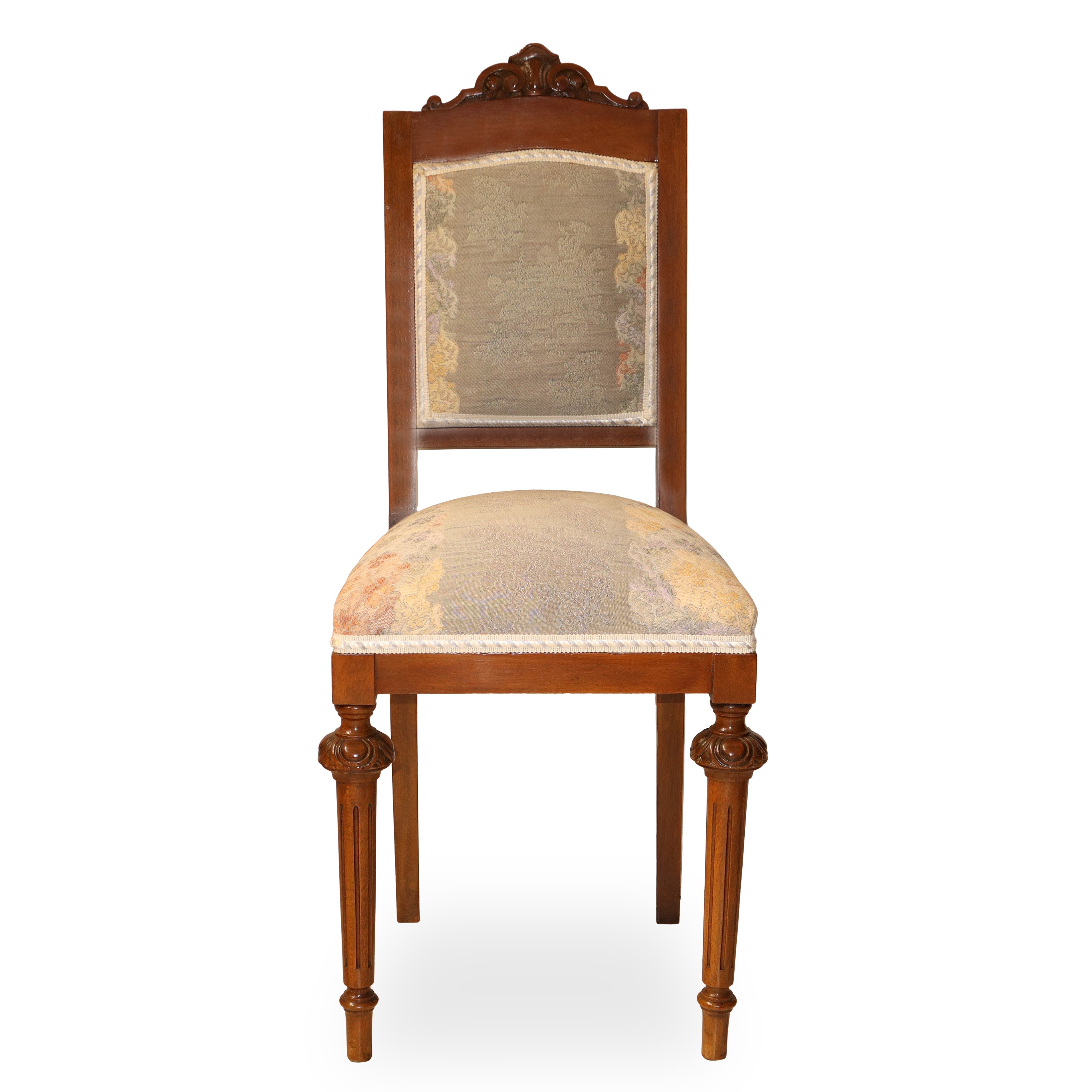 Set di quattro sedie con spalliera a cimasa, h 104 cm