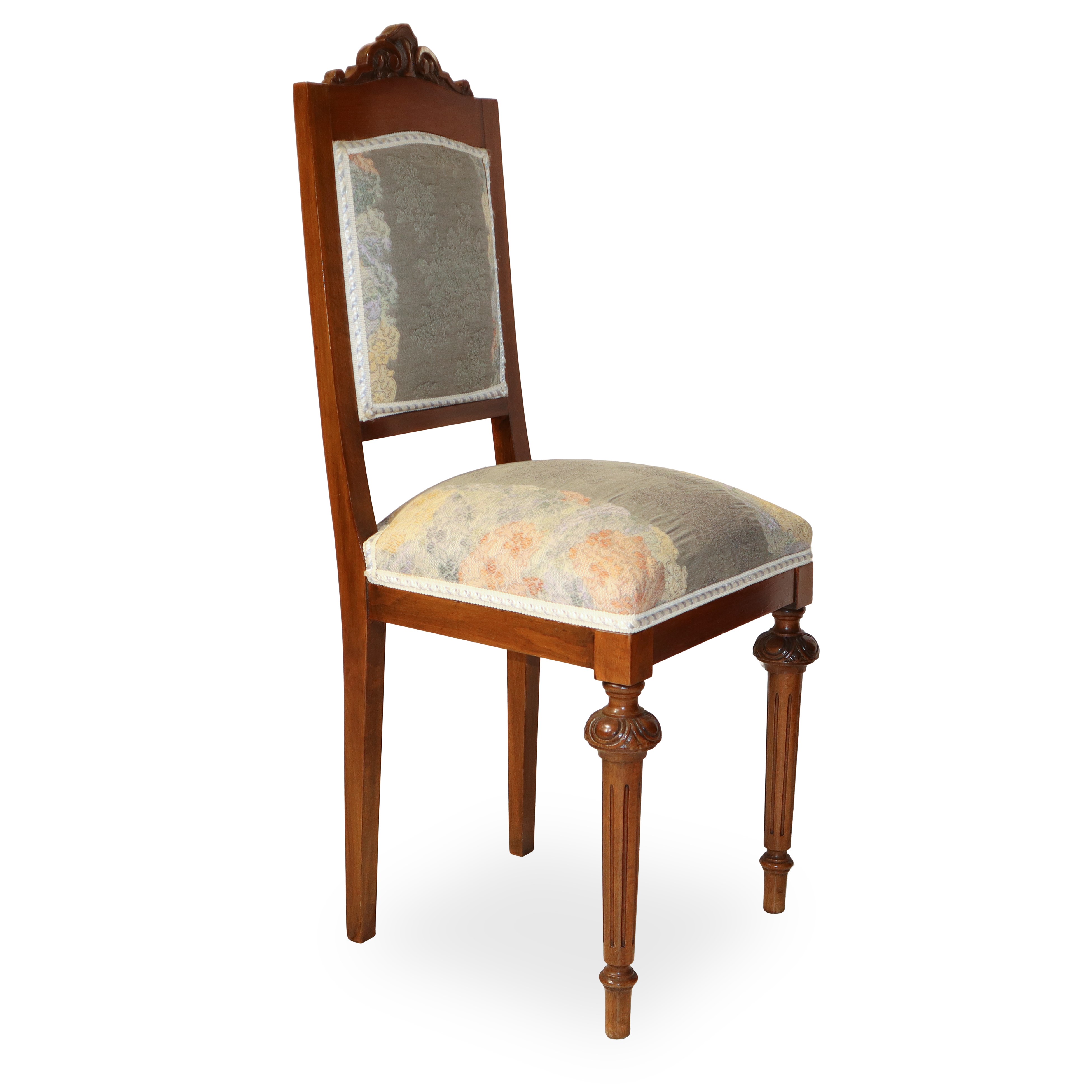 Set di quattro sedie con spalliera a cimasa, h 104 cm