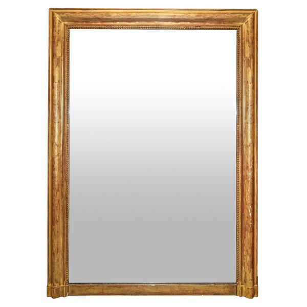 Gilded wooden mirror