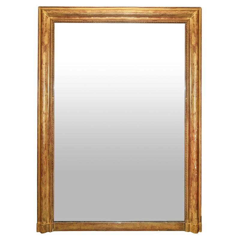 Specchiera in legno dorato, specchio da parete