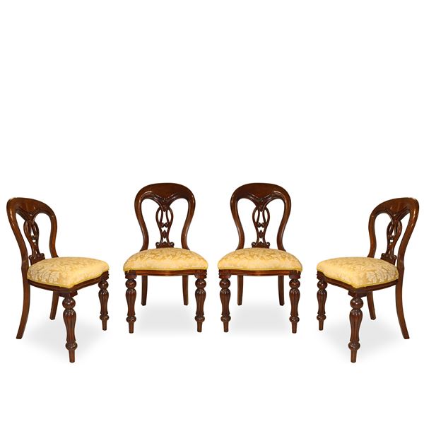 No. 4 Chairs with golden upholstery
