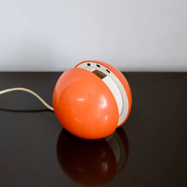 Gianni  Colombo - Lampada in resina arancione modello Gea lamp