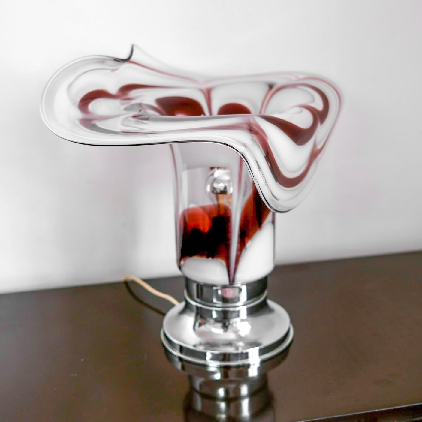 Mazzega - Lampada da tavolo in vetro di Murano policromo