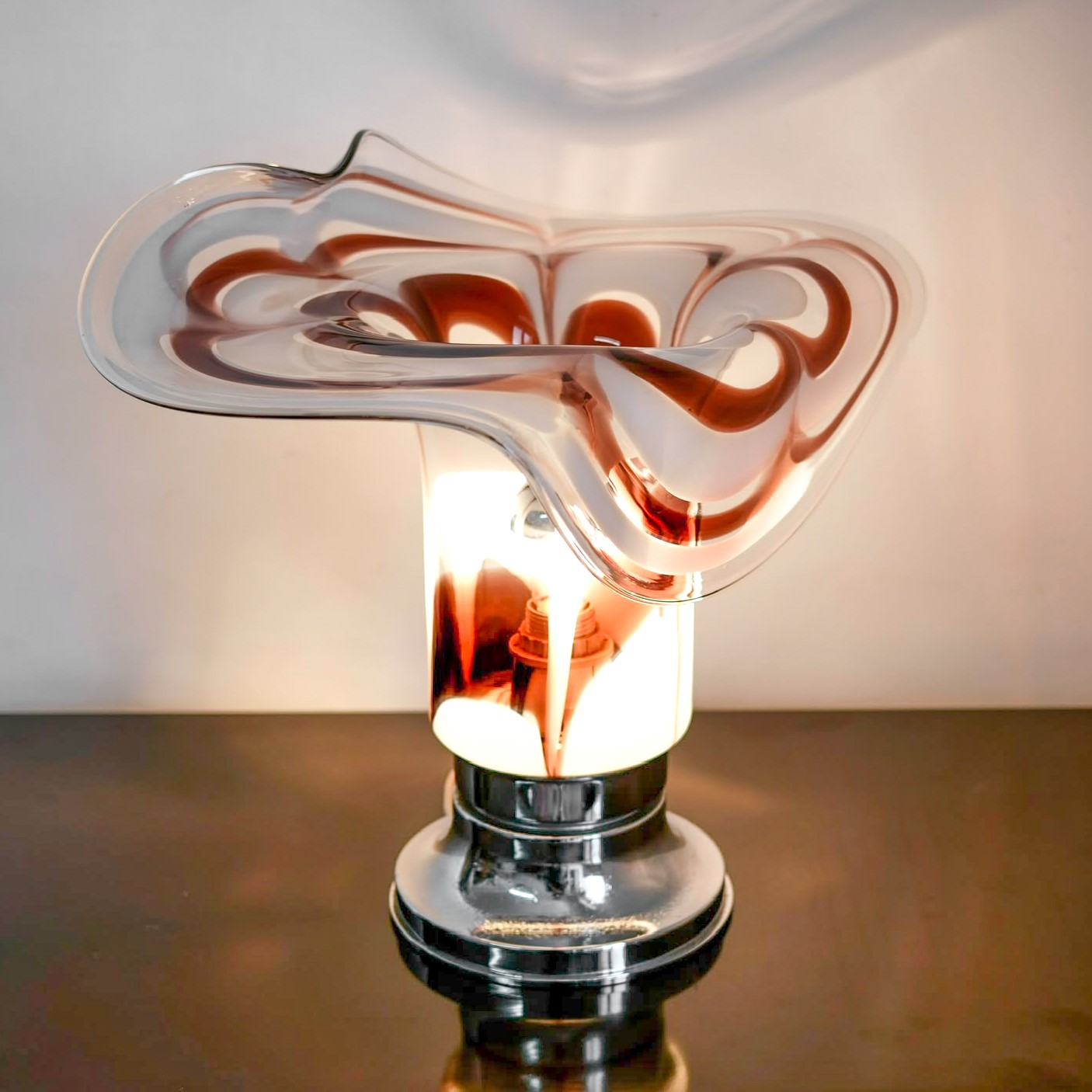Mazzega - Lampada da tavolo in vetro di Murano policromo
