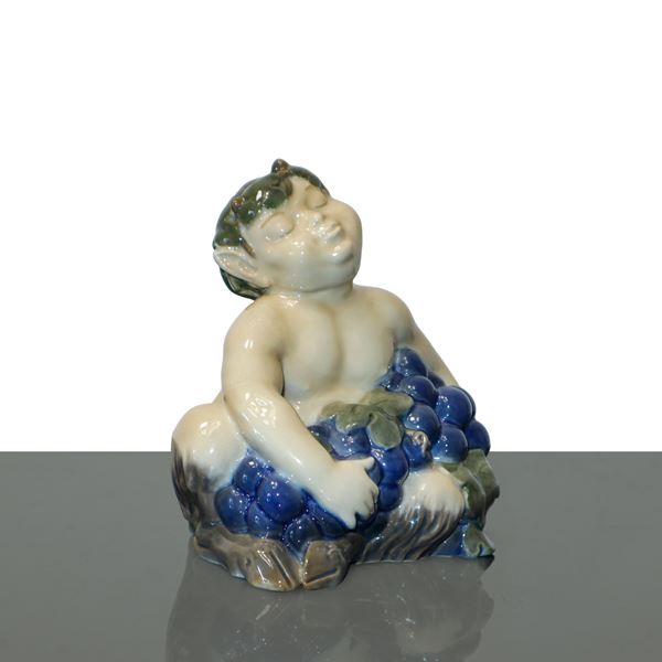 Royal Copenhagen Denmark - Faun with grapes