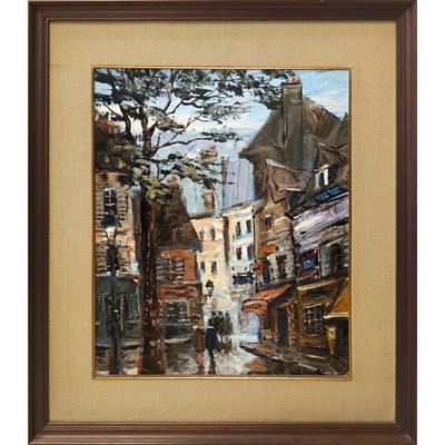 Montmartre, Paris, olio su tela