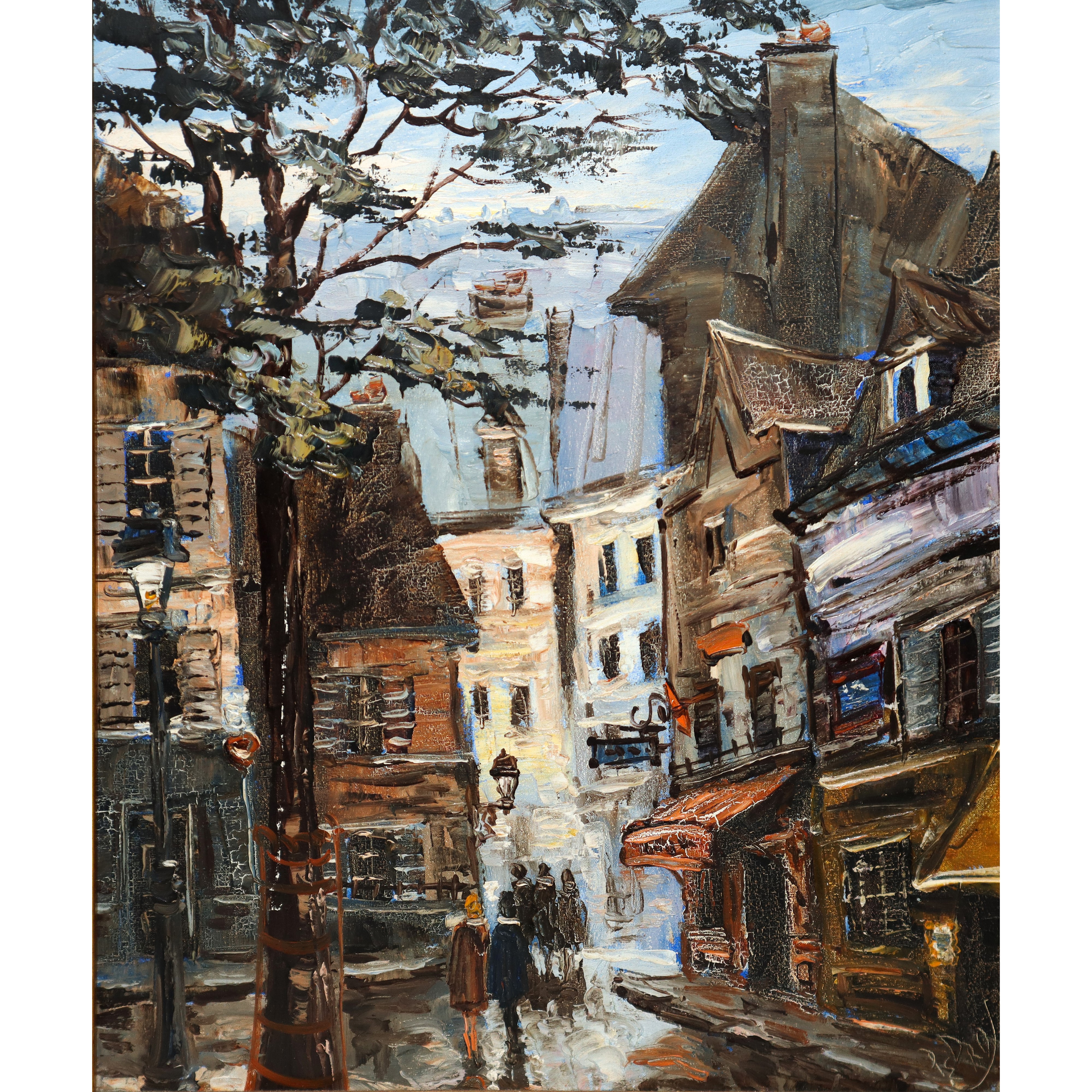 Montmartre, Paris, olio su tela