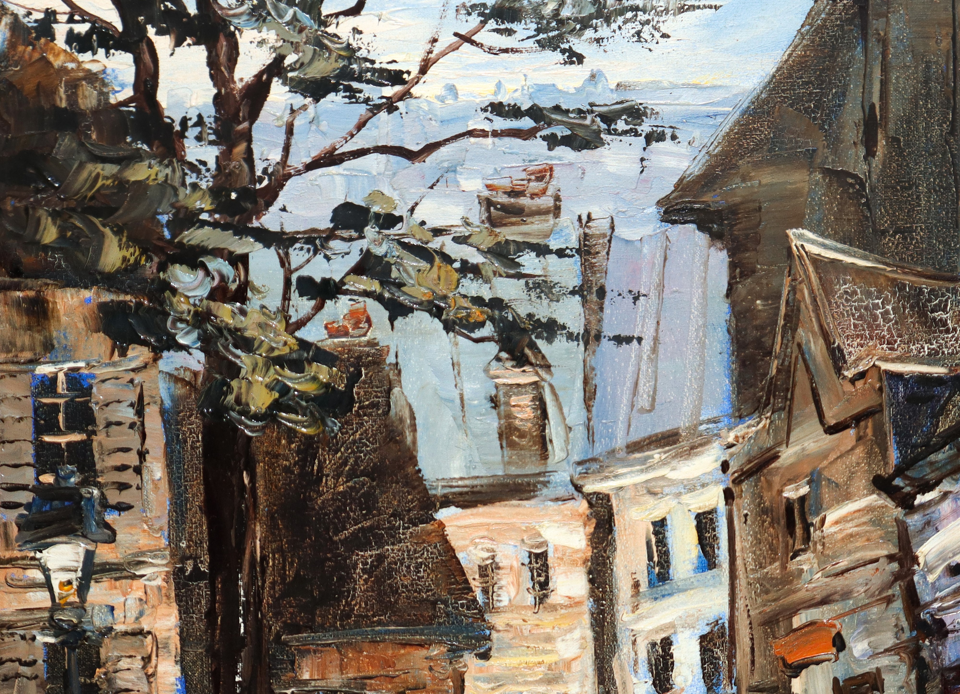 Montmartre, Paris, olio su tela