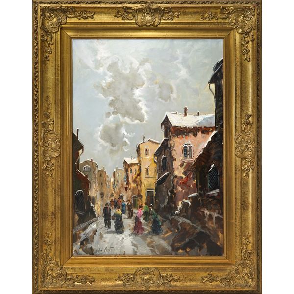 Street with passers-by