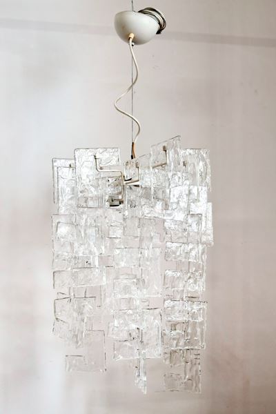 Lampadario in vetro di Murano modello Charlie (anni '60)