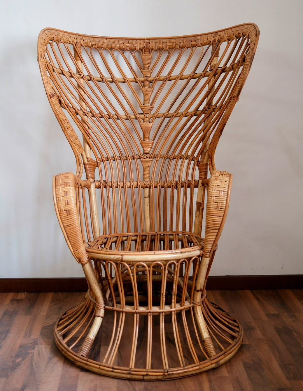 Gio Ponti Lio Carminati - Coppia di poltrone in rattan modello Biancamano