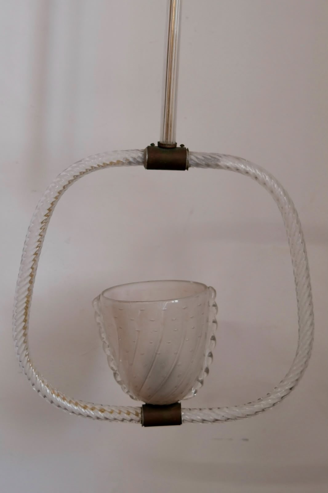 Barovier e Toso - Lampadario a sospensione Decò in vetro di Murano (anni ’50)