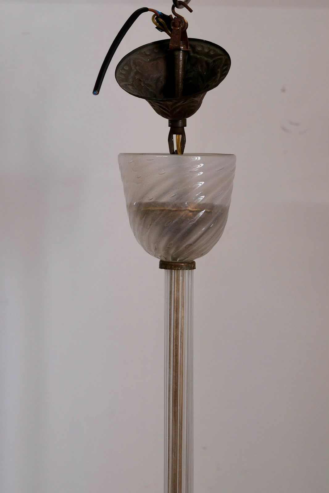 Barovier e Toso - Lampadario a sospensione Decò in vetro di Murano (anni ’50)