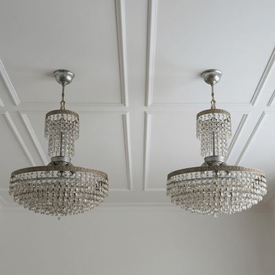 Coppia di Lampadari con Brindoli
