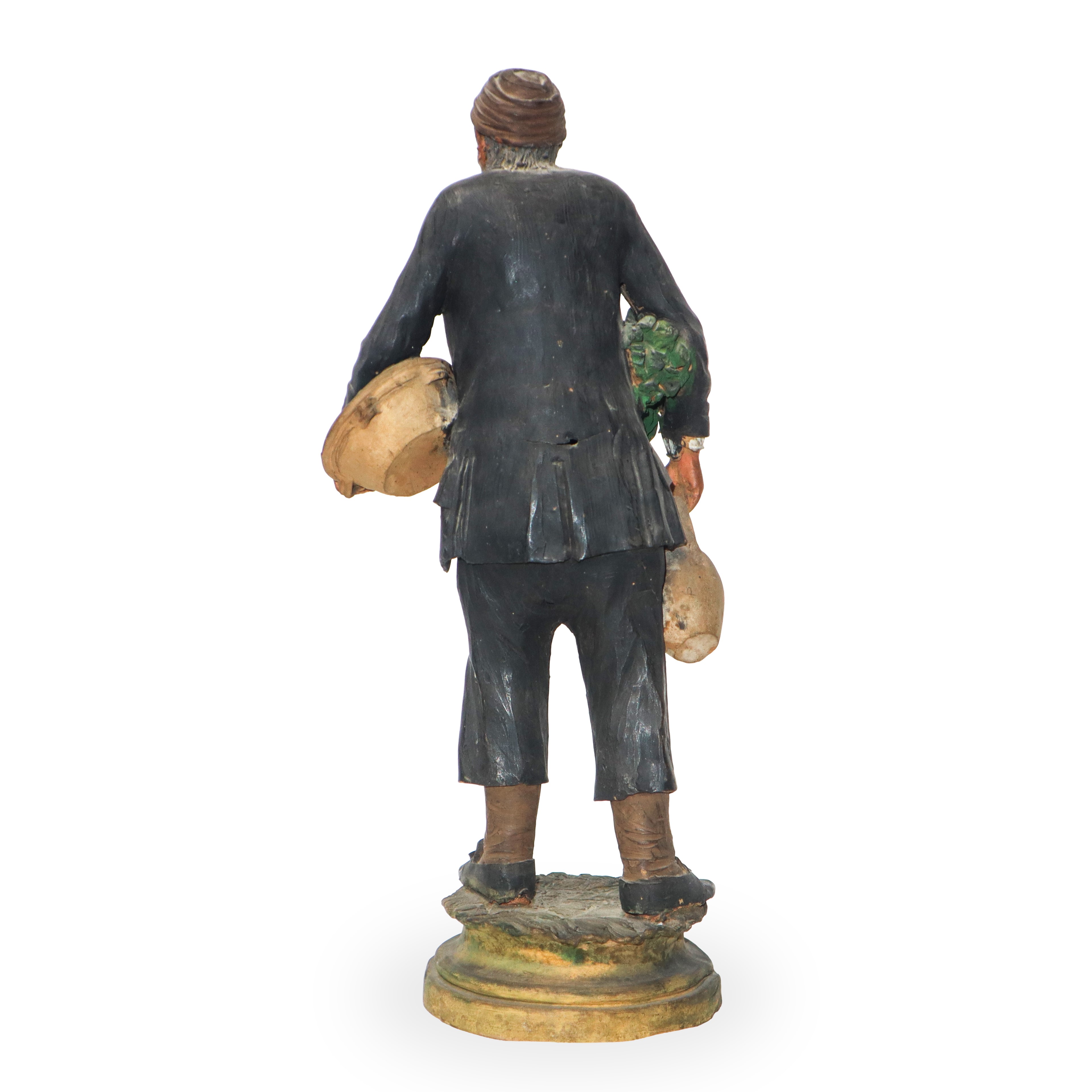 Bongiovanni Vaccaro - Personaggio Popolare Maschile, Figurina in Terracotta Policroma