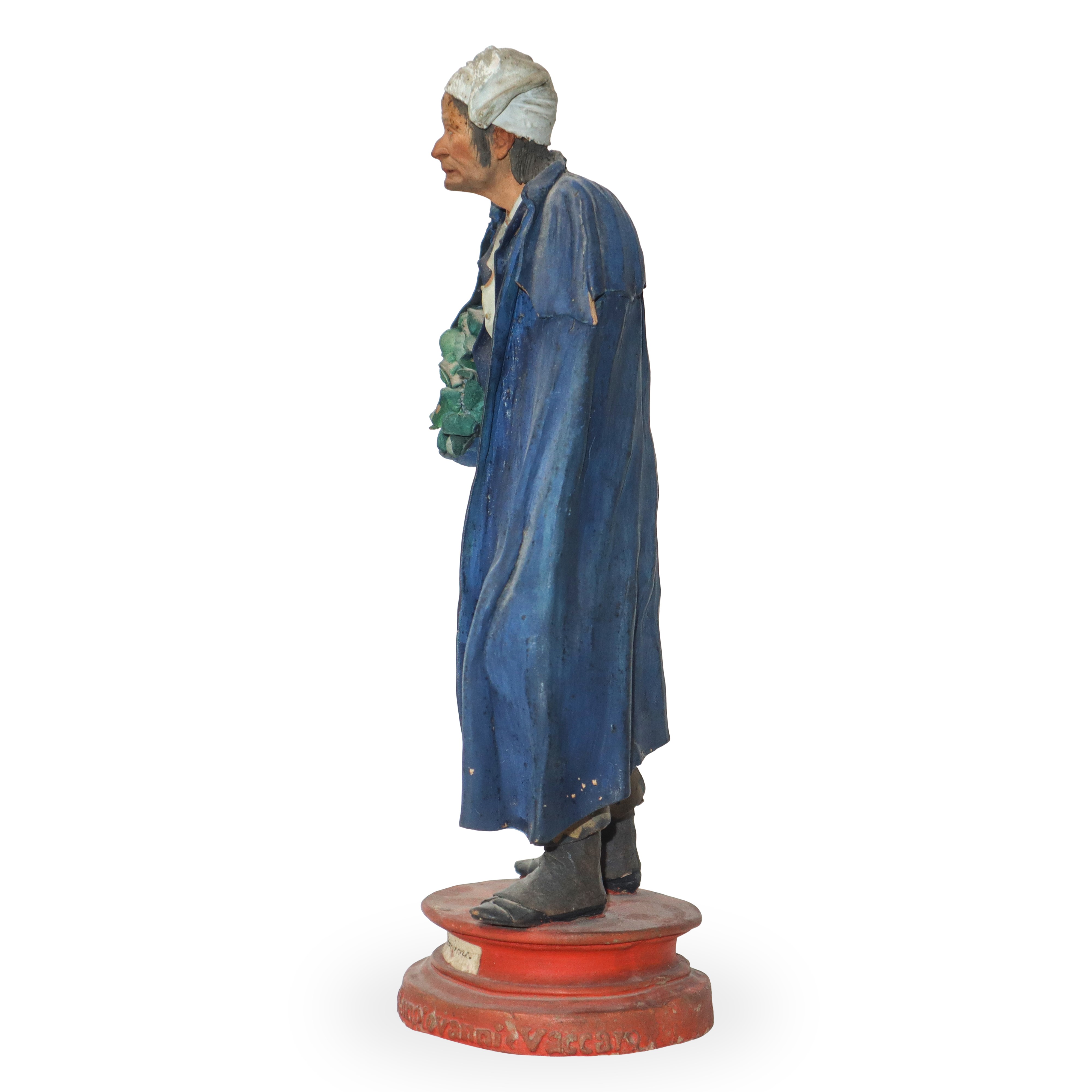 Bongiovanni Vaccaro - Personaggio Popolare Maschile, Figurina in Terracotta Policroma