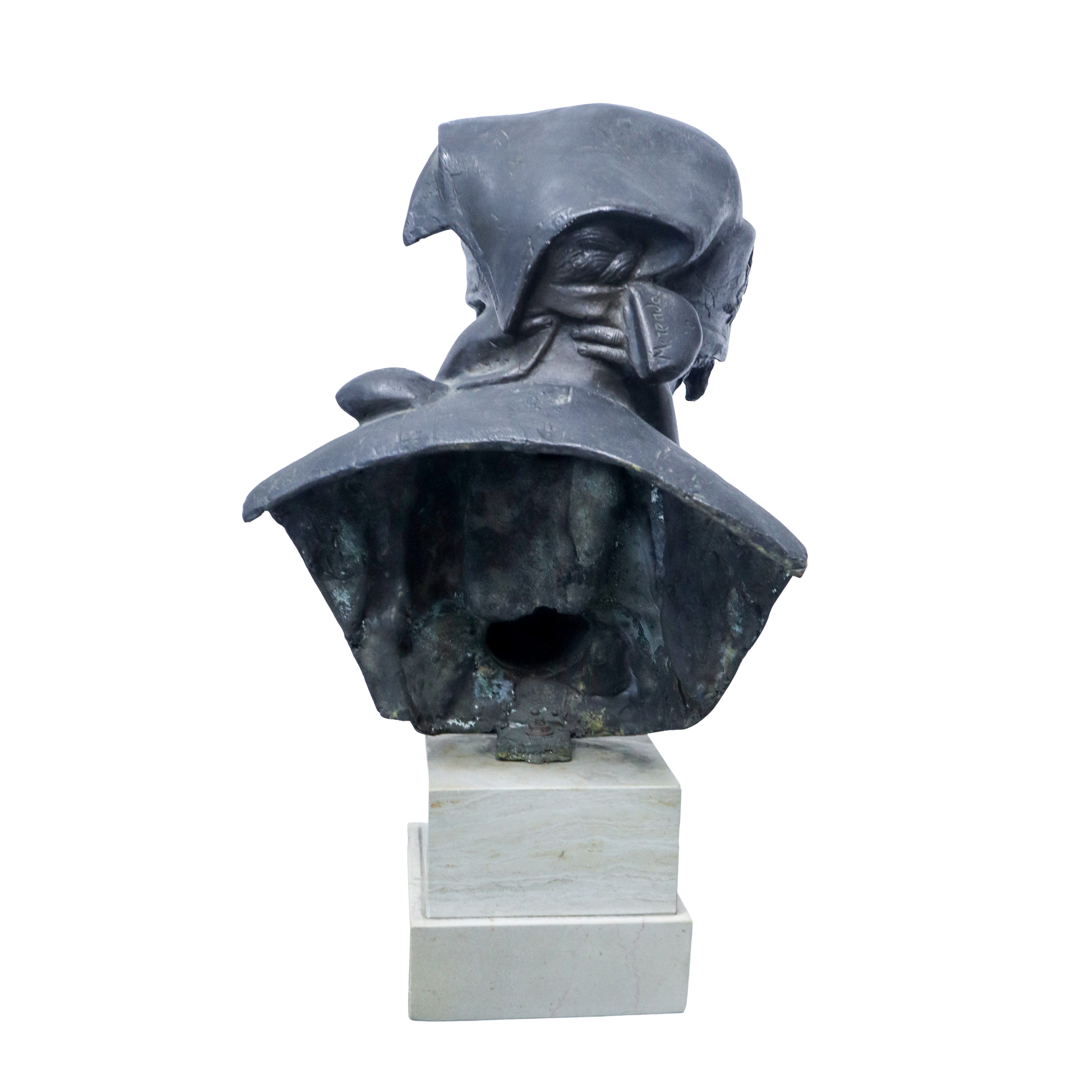 Antonio Merente - Maternità, Scultura in Bronzo su Base in Marmo