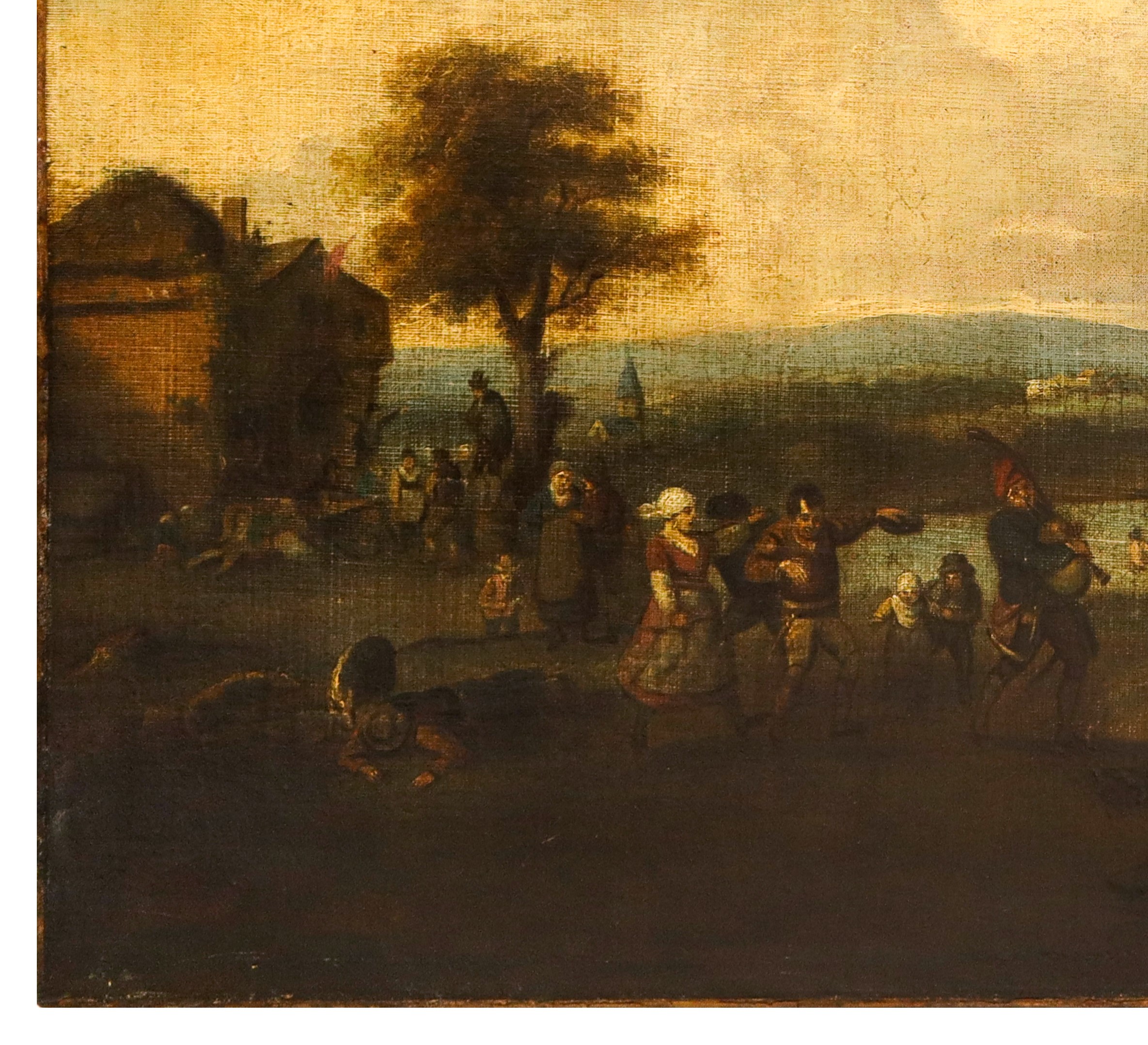 Jan Wouwerman - Paesaggio Lacustre con Cavalieri