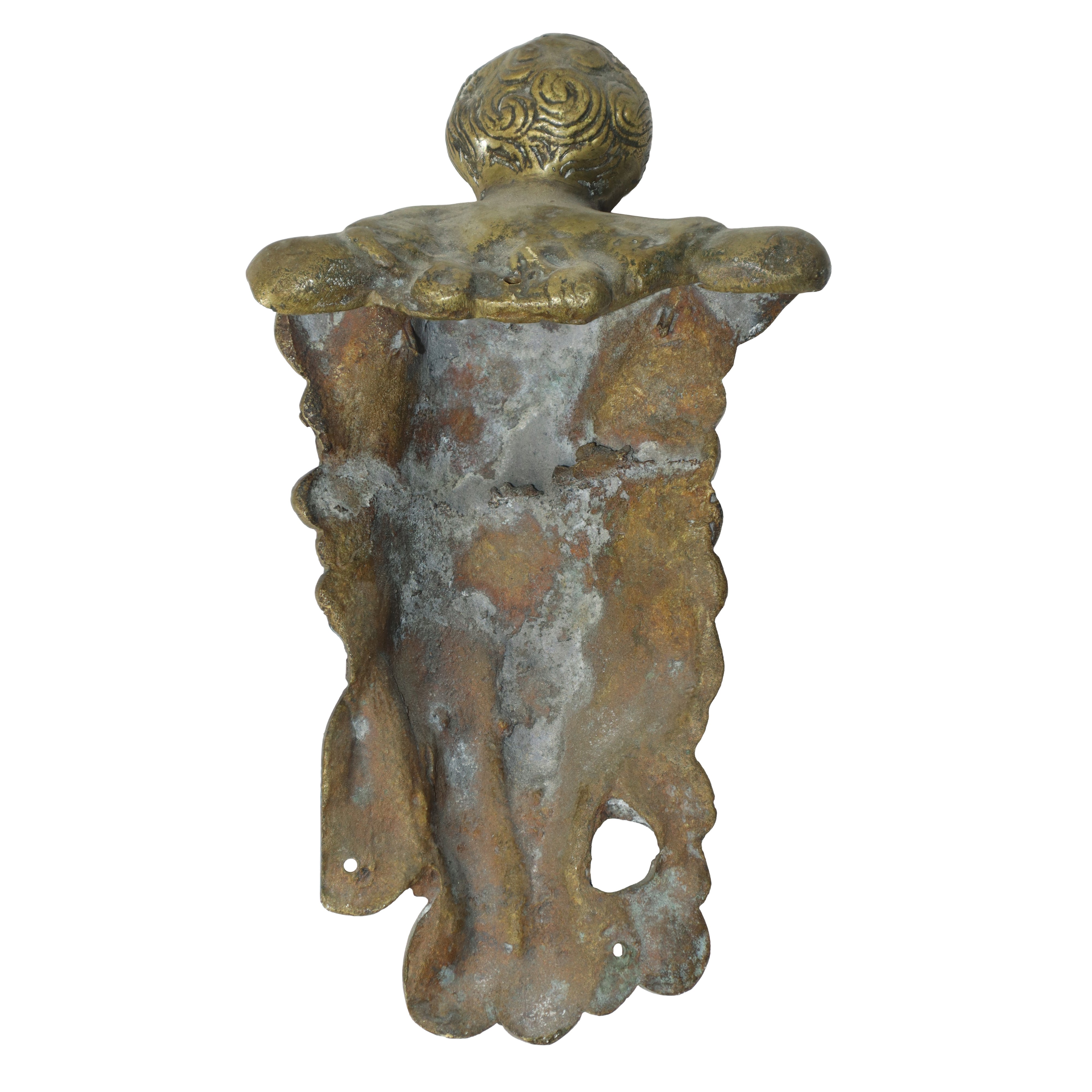 Coppia di putti, bronzo dorato