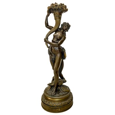 Ninfa con Cornucopia, Scultura in Bronzo