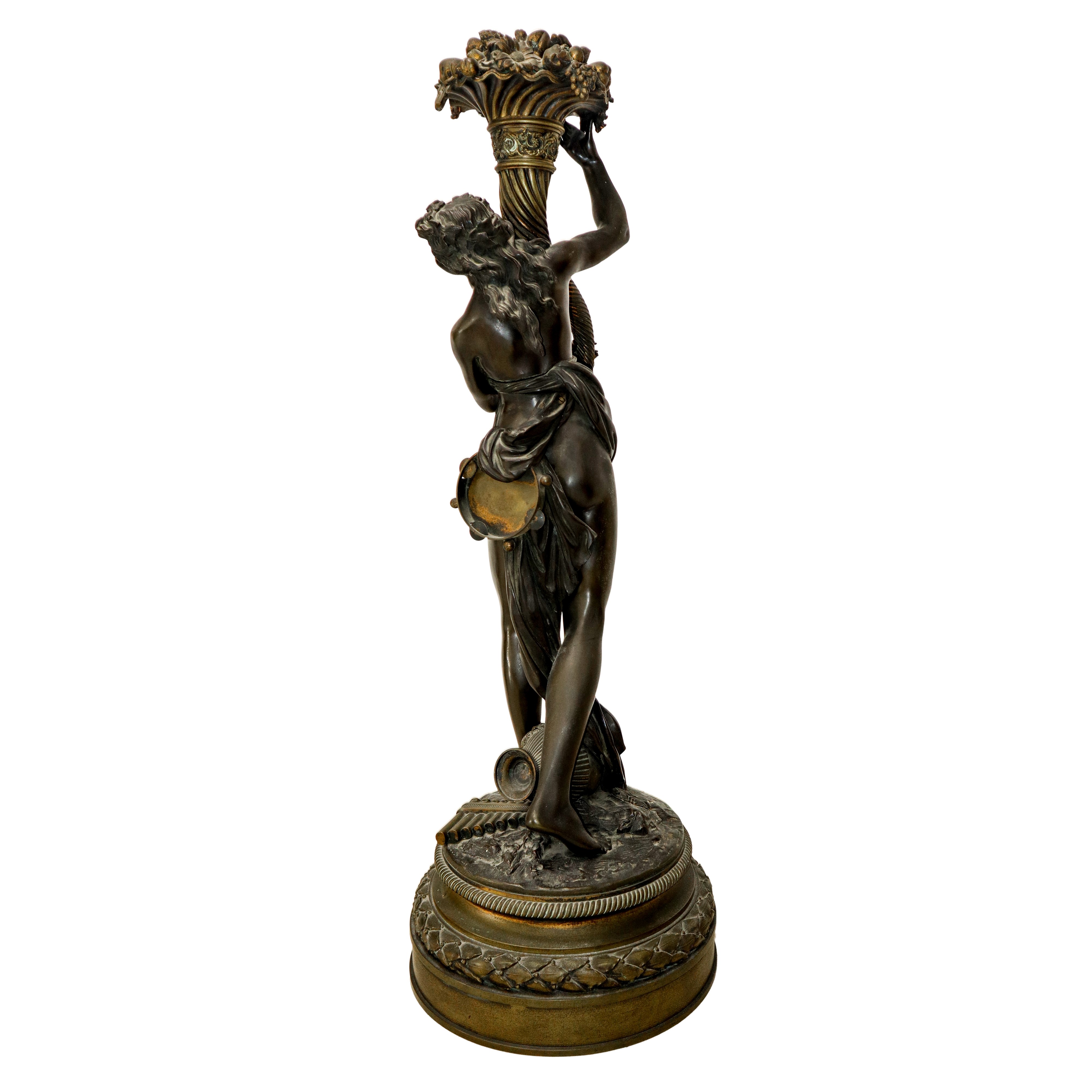 Ninfa con Cornucopia, Scultura in Bronzo