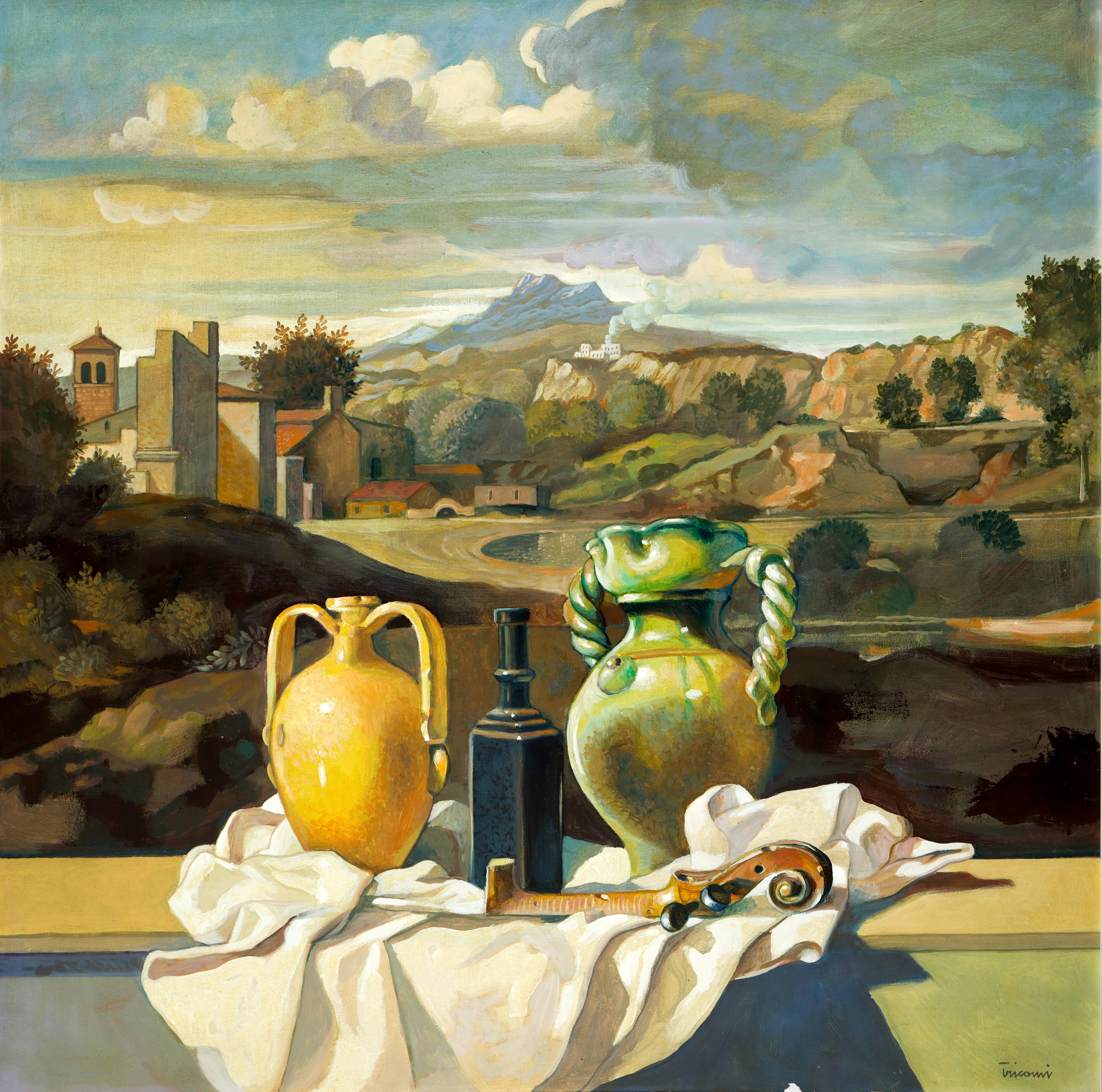 Saro Tricomi - Brocchette e Paesaggio