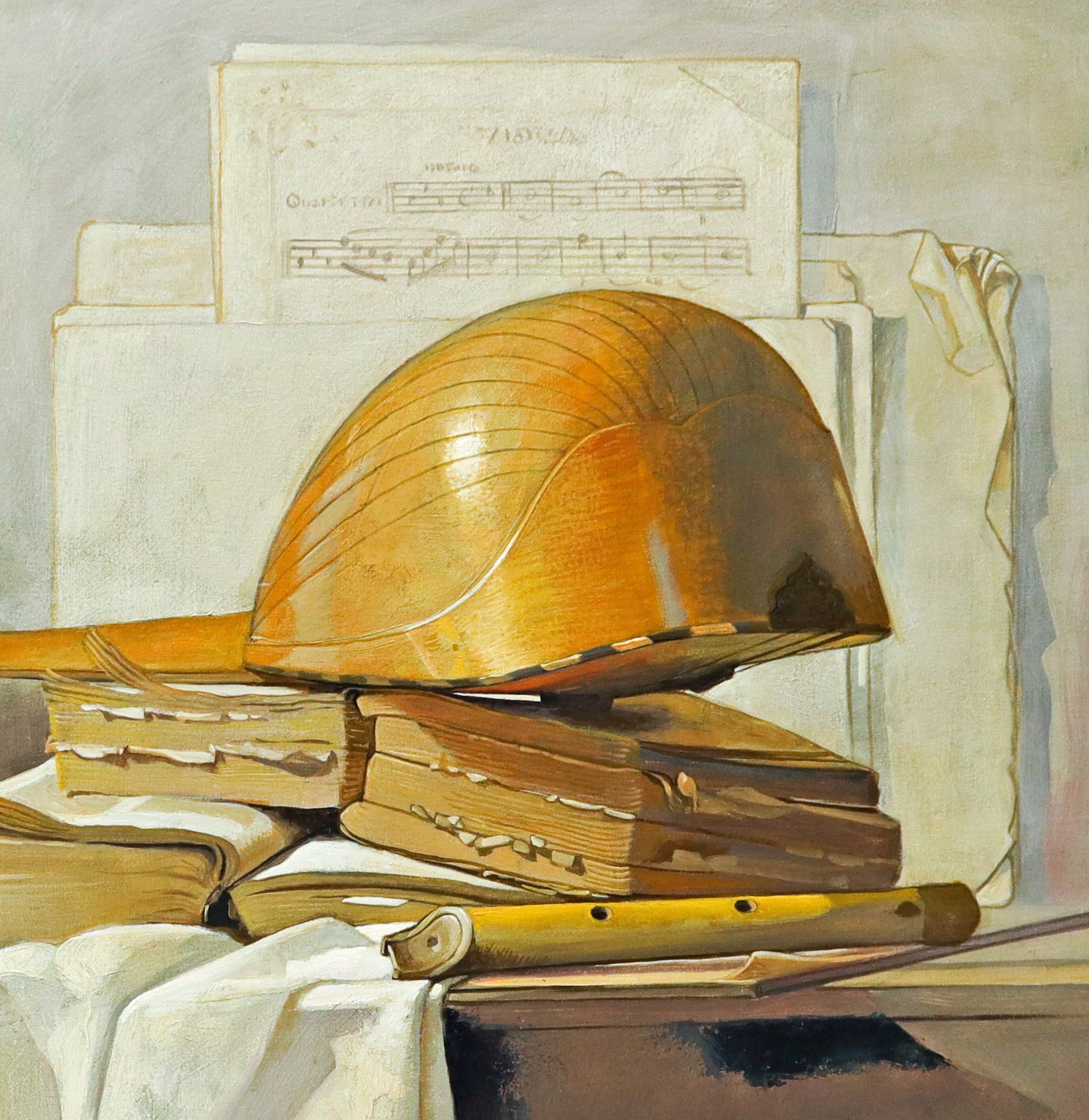 Saro Tricomi - Mandolino giallo e drappo